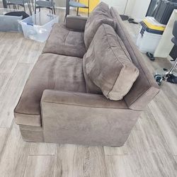 💥 Brown Couch –Solid Wood Frame - Must Sell by Saturday! $110 OBO 💥