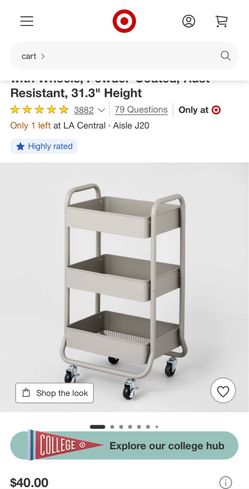 3 Tier Metal Utility Cart