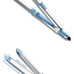 Titanium blue silver flat iron