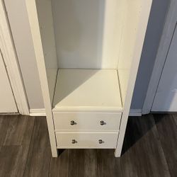 White Cabinet End Table 