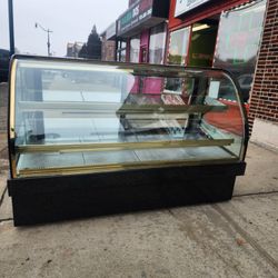 Leader 77” Curved Glass Refrigerated Bakery Display Case 