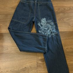 Straight Blue Jeans Size Medium 