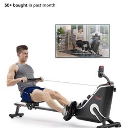 Sunny Health & Fitness Flip & Foldable Rowing Machine