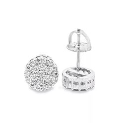 Sterling Silver VVS Moissanite 0.518 CTW 8MM Fancy Earring