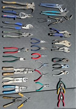 Large Mixed Hand Tool Lot - Klein, Ideal, Vise-Grips, Electrical & Plumbing Tools