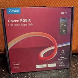 New Govee Neon Rope Light- 6.56 ft- Music mode- Wi-Fi- Multi-color lighting