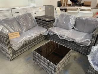 Assembled New Outdoor 6 Pcs Patio Furniture Wicker Rattan