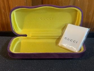 Authentic Gucci Sunglasses Case - Purple Velvet with Cleaning Cloth