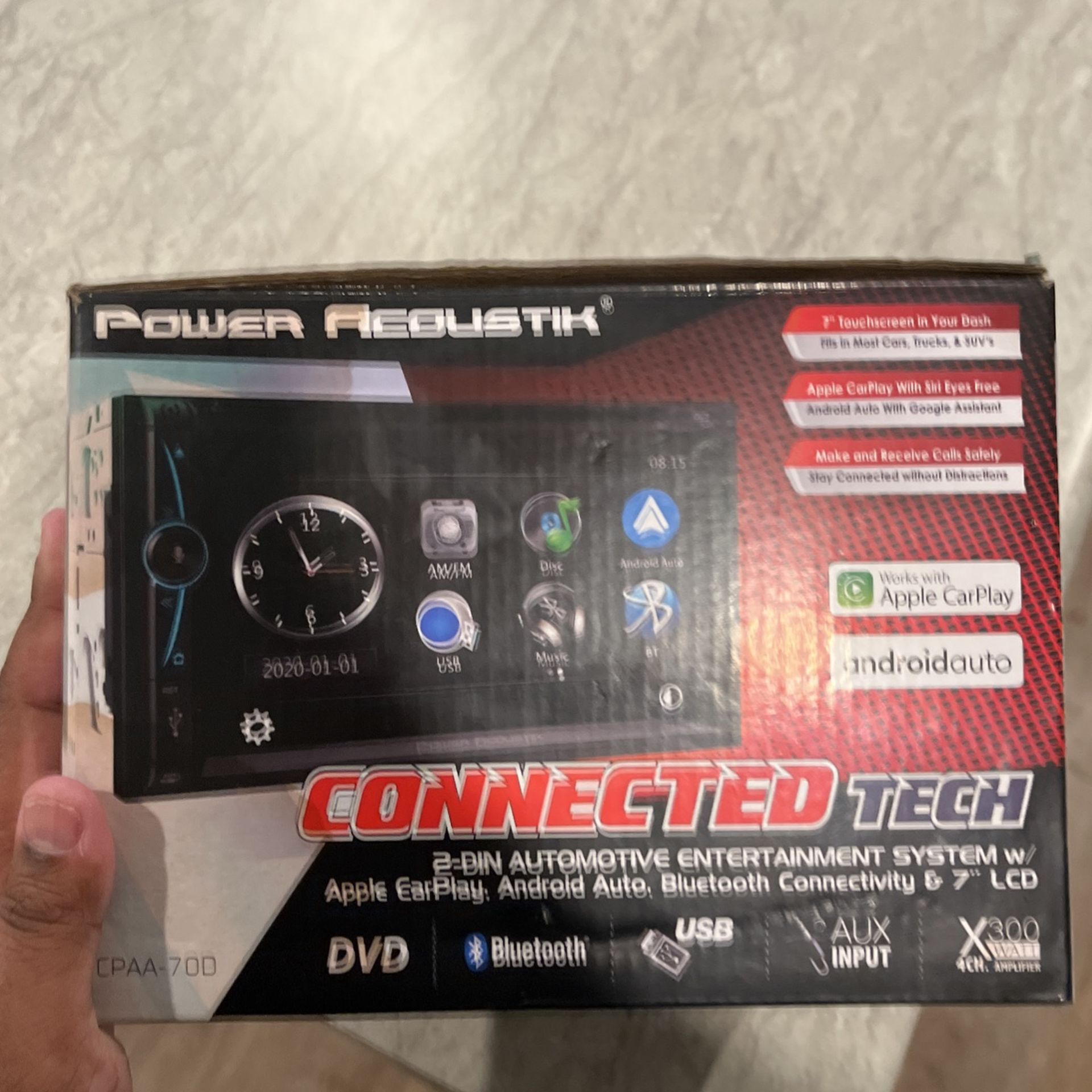 POWER ACOUSTIK APPLE CAR PLAY RADIO