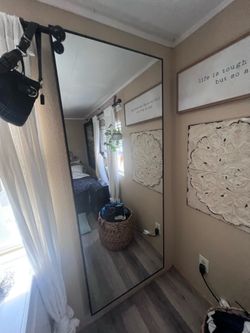 Ikea Mirror (black metal trim)