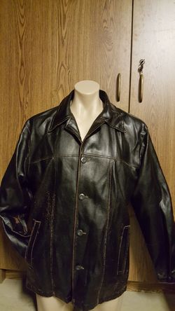 Men's dark brown medium leather like jacket Carbon brand