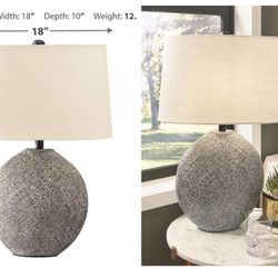 Signature Design by Ashley Harif Paper 26" Table Lamp withTextured Base, Beige