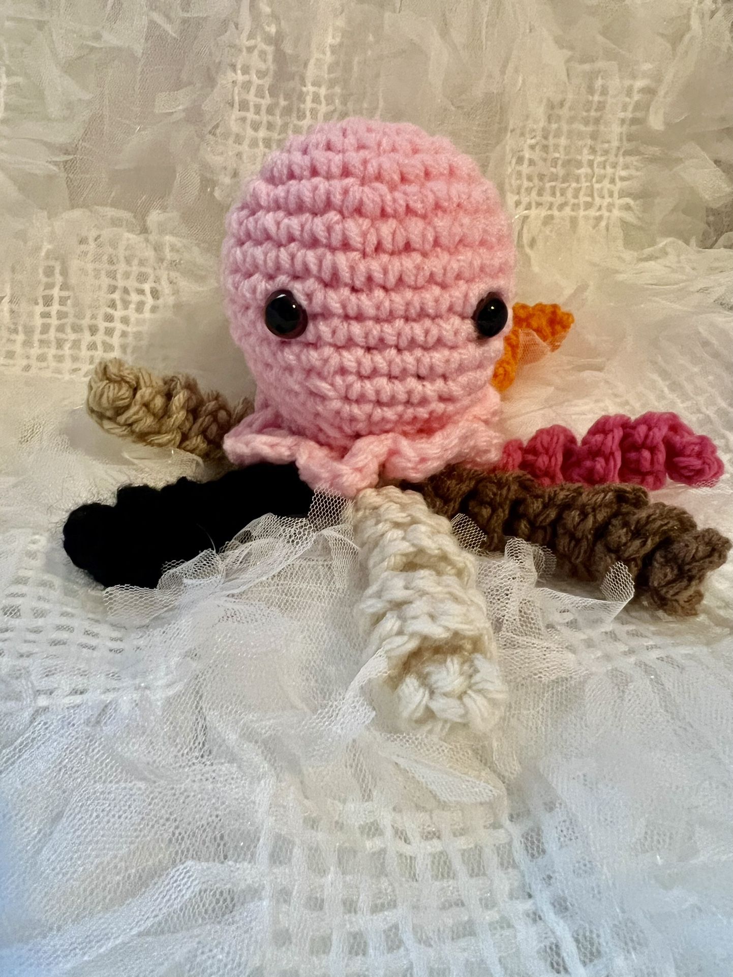 Handmade Multicolor Crochet Octopus 