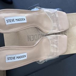 Steve Madden Size 8 Clear Nude Heels 