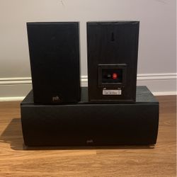 Polk Bookshelf And Center Speaker