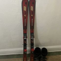 Vintage Red Elan Skis & Dalbello Boots – Retro Set – Decorative - NYC Pickup