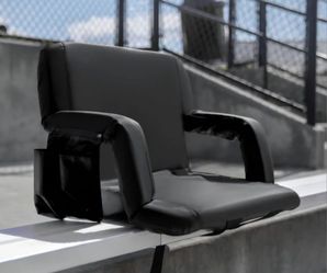 Lightweight Reclining Stadium Chair with Armrests,