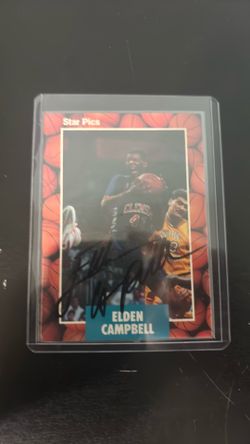 Autographed Signed Elden Campbell (D.2025) 1990 Star Pics Basketball Card #35