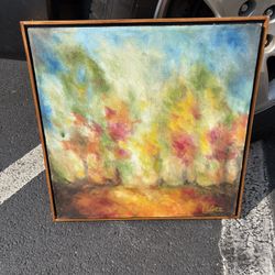 Beautiful, signed, watercolor artwork on canvas