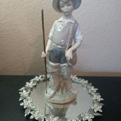 GORGEOUS Lladro Spain 8" FISHER BOY Figurine

