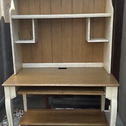 Beautiful Ethan Allen Desk With Top Library Hutch