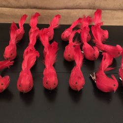 Red Bird Christmas Tree Ornaments 