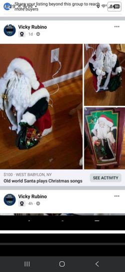 Old World Musical Santa electric