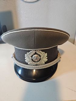 1986 East German NVA Officer Visor Cap - Size 55 Cold War DDR
