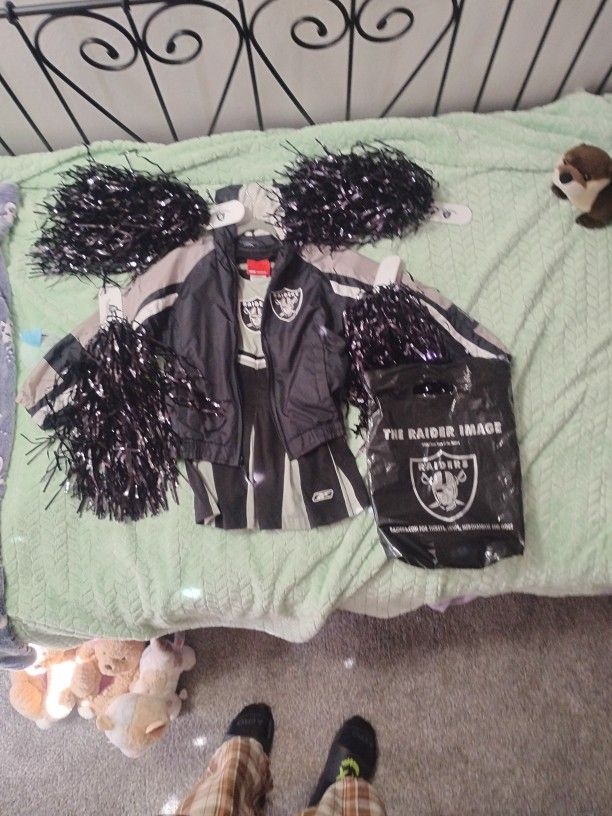 Raiders Girls Cheerleading Outfit With Jacket