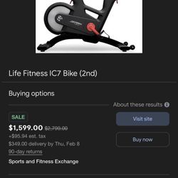 Life Fitness IC7 Bike (2nd)