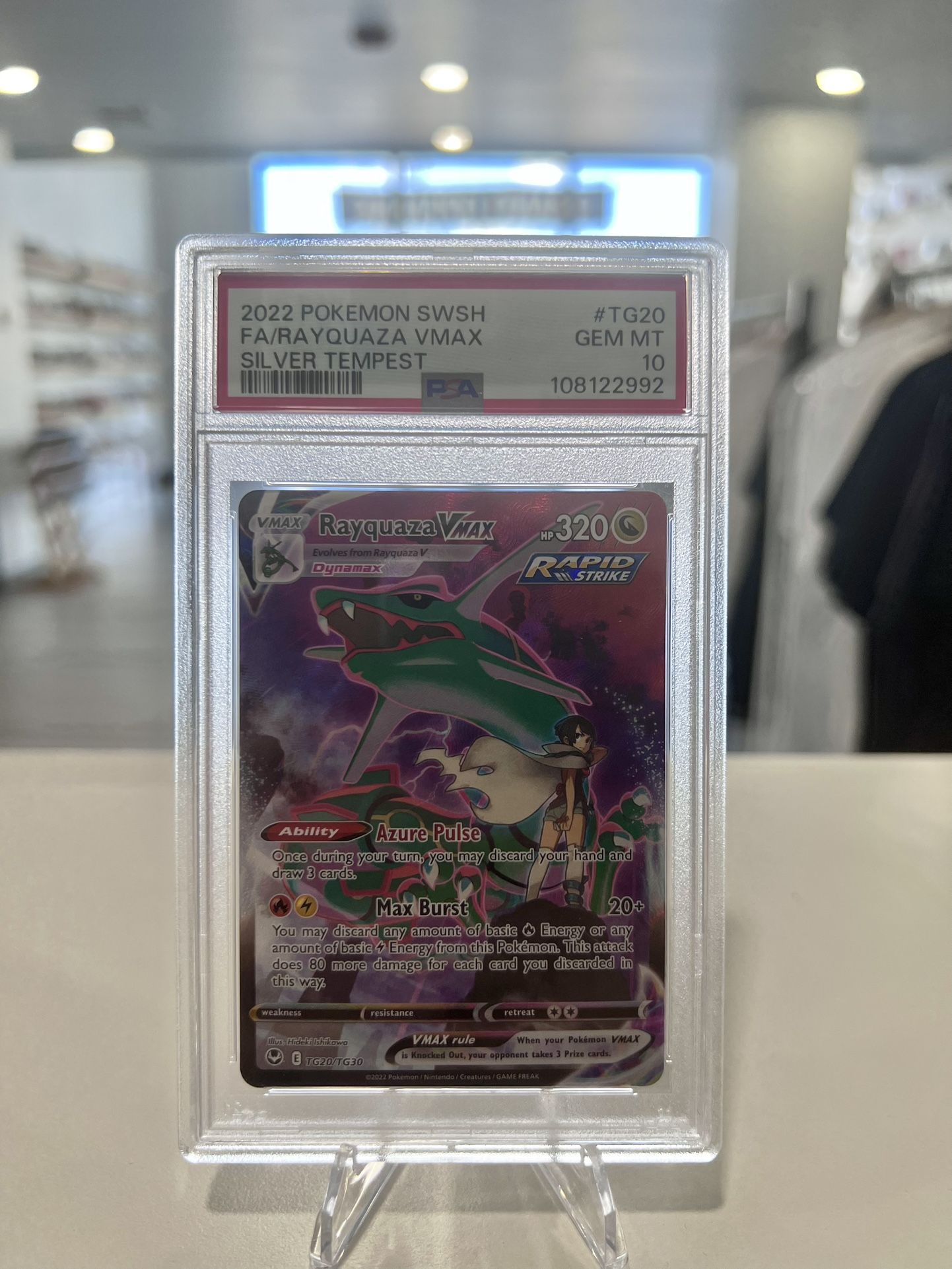 Pokemon Rayquaza VMAX #TG20 Pokémon Silver Tempest PSA 10