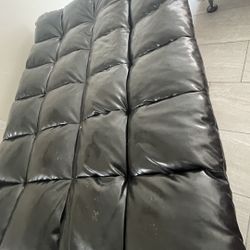 Black Leather Couch / Sofa 