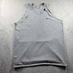 Vintage Nike Tank Top Shirt Men’s XL Gray Logo Swoosh USA Athleisure Y2K #10A