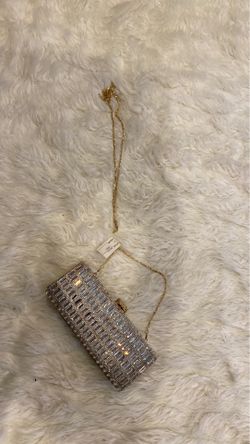 Clutch gold with crystals new