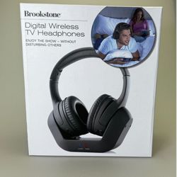 Brookstone Digital Wireless TV Headphones, Brookstone Brand New in Box, Noise Canceling Headphones.