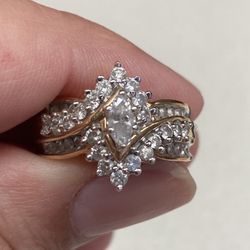 14k Diamond Ring Size 7