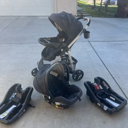 Stroller , Car seat And Two Bases 