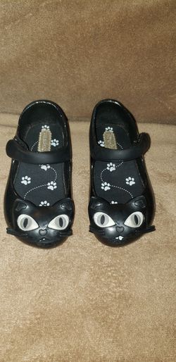 Mini melissa black sparkle cat size 7
