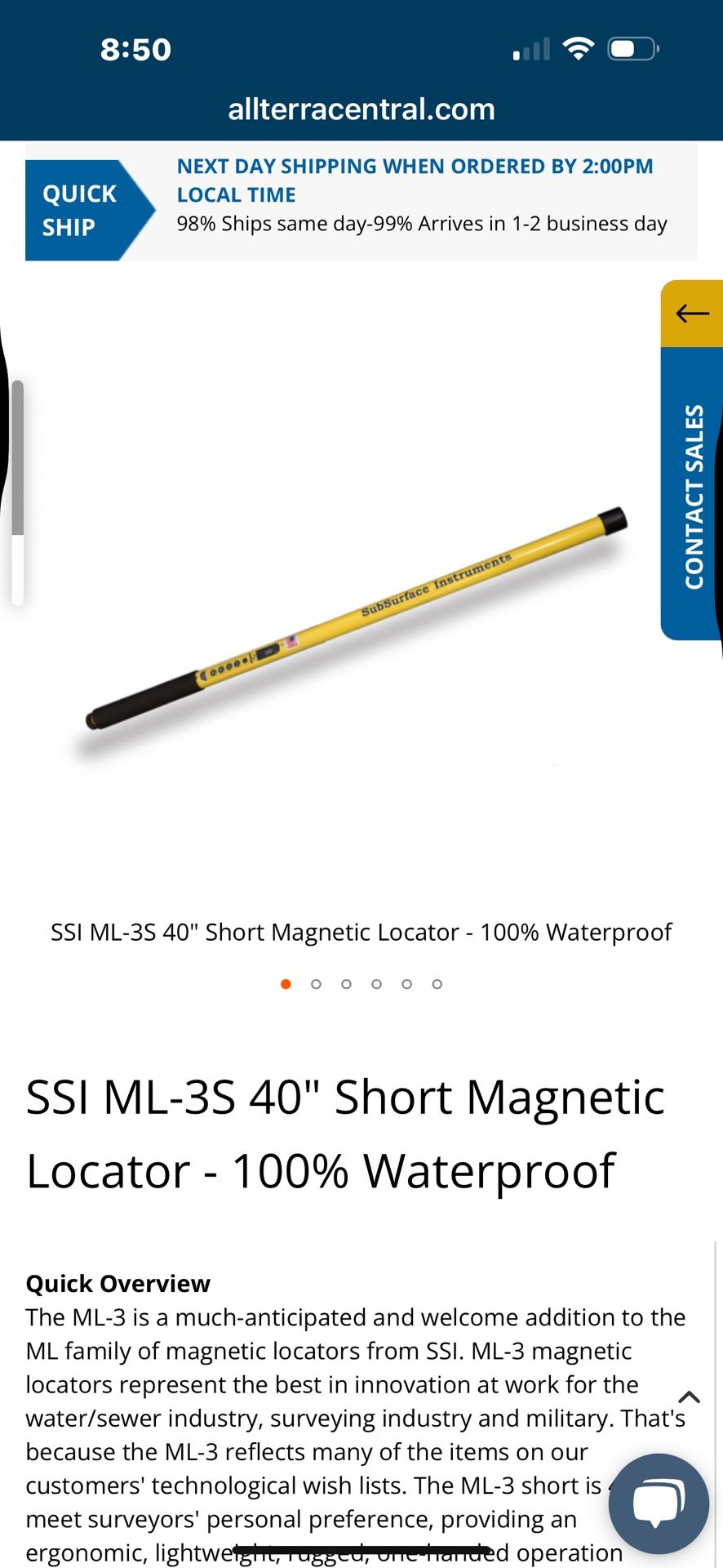 Subsurface Instruments Commercial Metal Detector