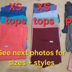 Figs Scrubs : Womens Assortment & Variety Of Colors Tops & Pants Separates (Sizes XXS/XS/S Petite) NO SETS LEFT