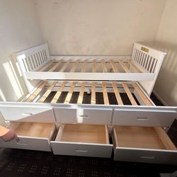 Twin Bed Wiht Trundle And Drawers Frame Only 399 Wiht 2 Mattrres 699