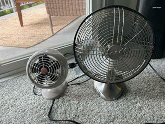 Two fans Vintage metal by Vornado