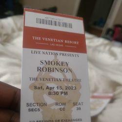 Smokey ROBINSON TICKETS 