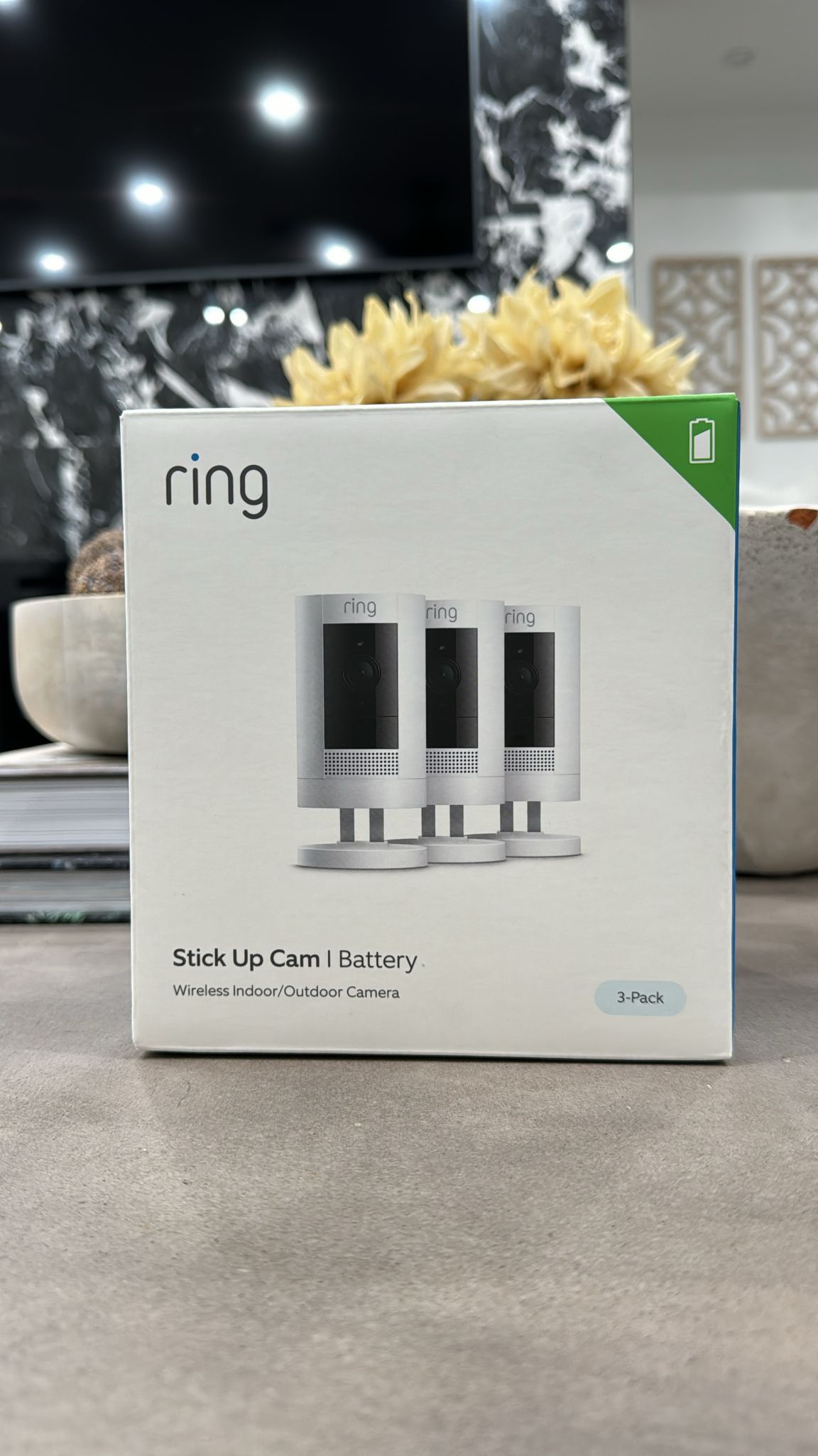 Ring Stick Up Cam Battery (3rd Gen) White Pack