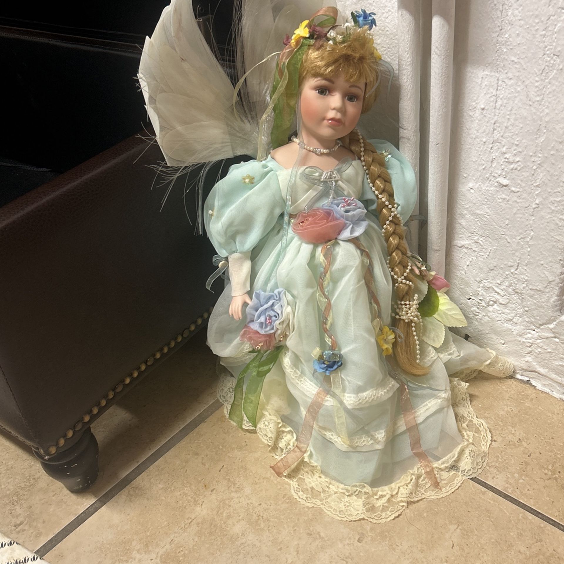 24” Porcelain Fiber Optic Fairy