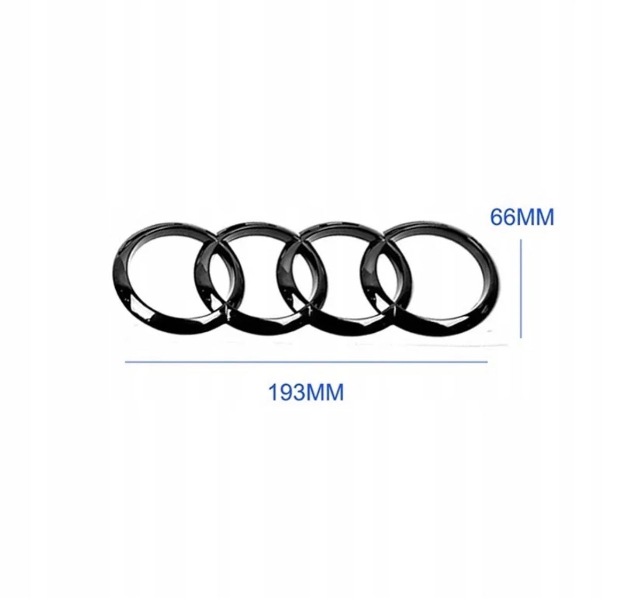 AUDI Rings Gloss Black for Rear Trunk Lid Badge Logo Emblem A1 A3