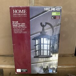 Home Decorators Collection Summit Ridge 11.88 in. Collection Zinc Integrated LED Outdoor Wall Lantern Sconce