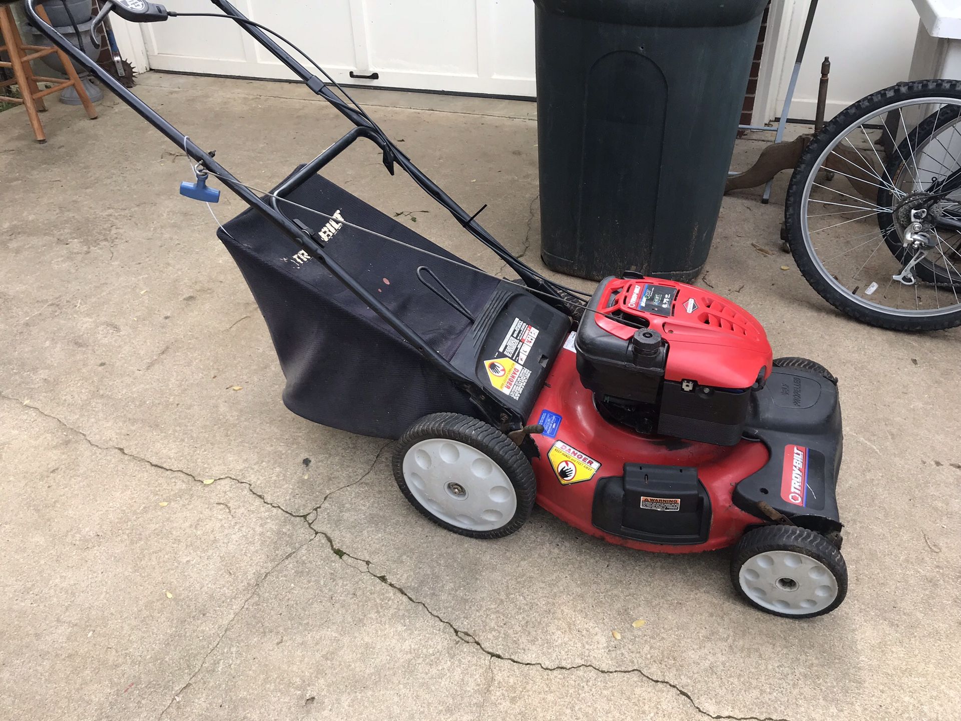 Troy Bilt Ready Start 6.75HP Z-Start, self-propelled 3-in-1 mulch 21” mower