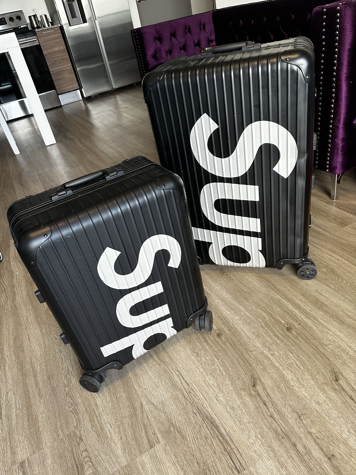 Rimowa x Supreme Luggage Carry On 45L And 82L Version for Sale in Miami, FL  - OfferUp
