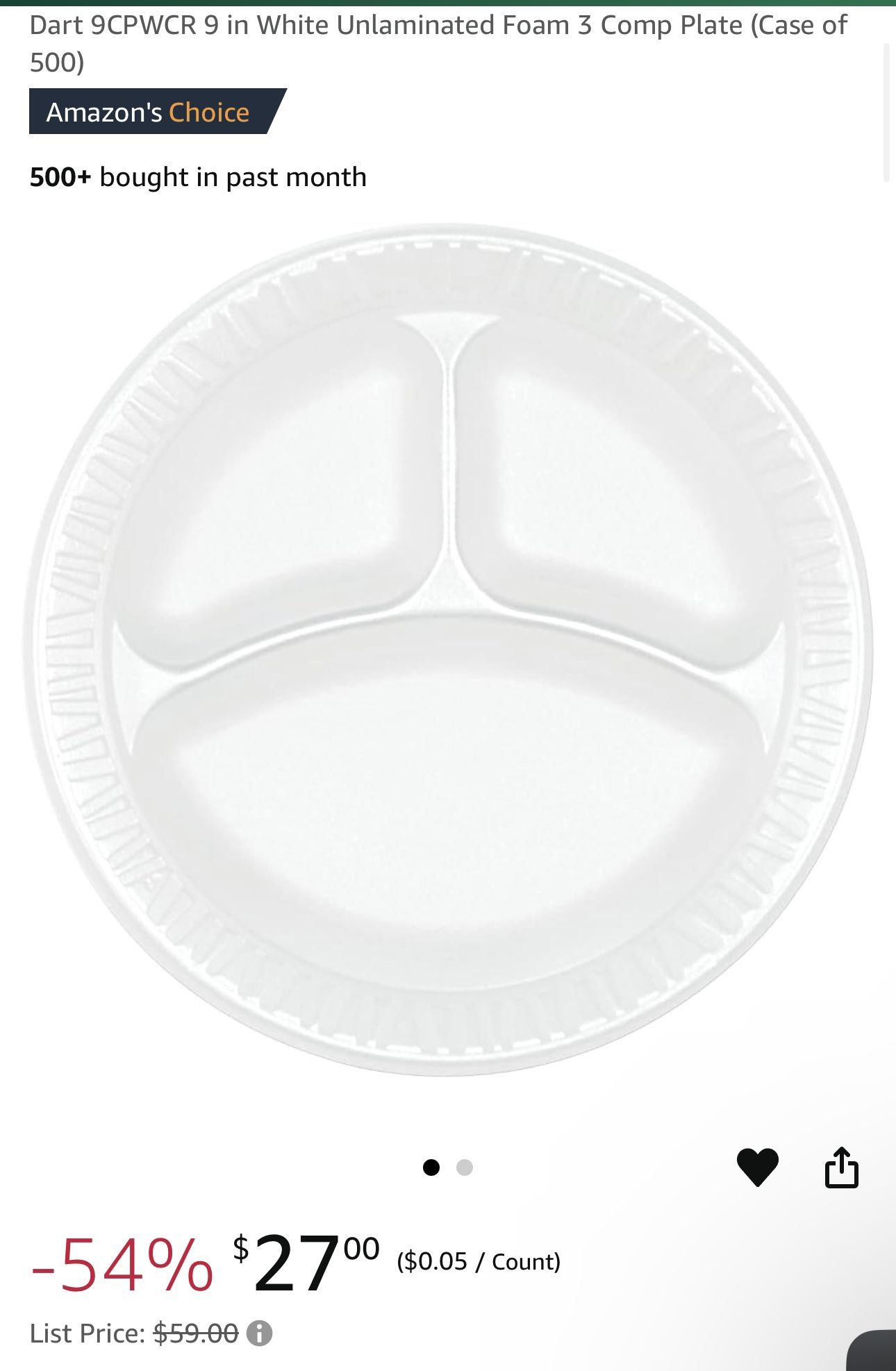 Party Supplies Paper Plates / Case Of 500 For Partys /kitchen